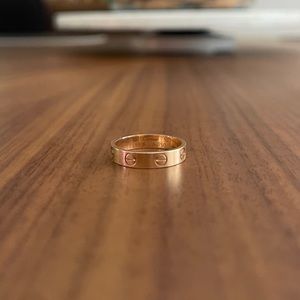Authentic size 50 Cartier Love band, rose gold